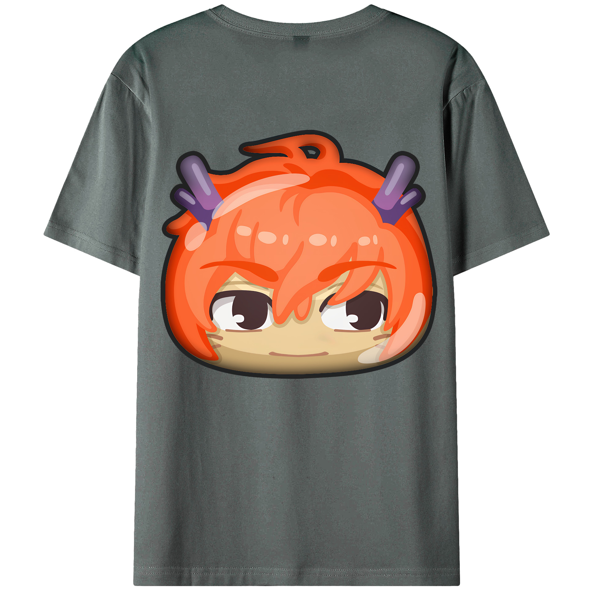 （画像用） 妖怪ウォッチ Yo-kai Watch 綿100％ メンズ半袖Tシャツ（バックプリント） 通気性